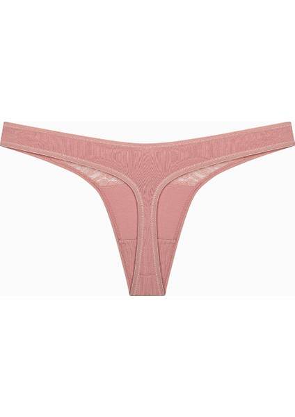 Essentials Lace Detailed 3lü Çok Renkli Tanga Külot