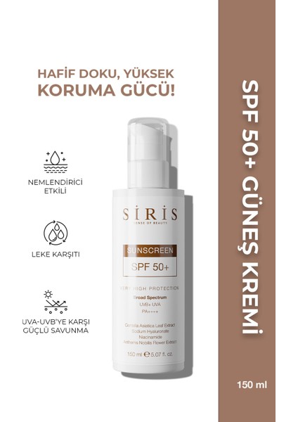 Tüm Ciltler için Yetişkinlere Özel Nemlendirici Etkili Vücut Güneş Koruyucu Krem SPF50+