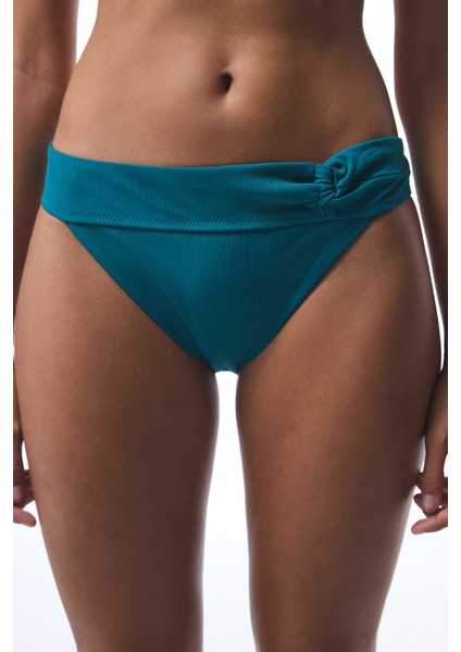 Petrol Yeşili Lal Bantlı Bikini Altı
