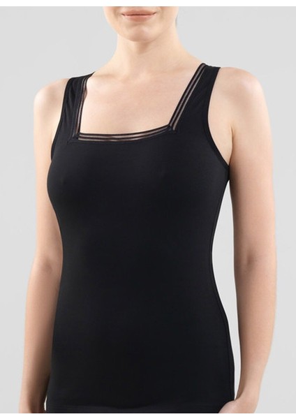 Kadın Dantelli Atlet Essential 1968 - Siyah modelleri