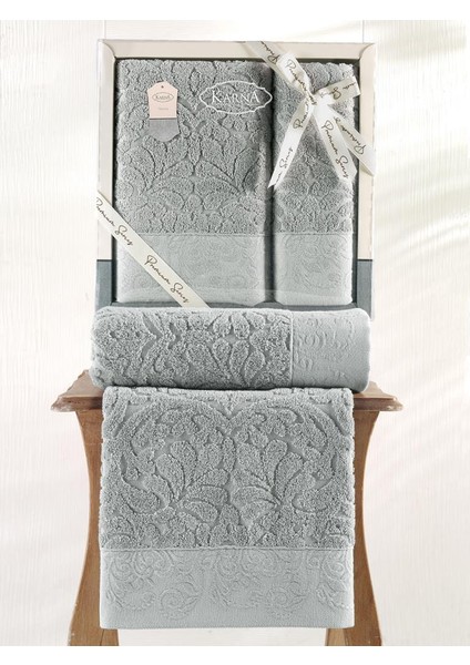 Cotton Jakarlı Novra Havlu Takımı 50X90 fiyatları