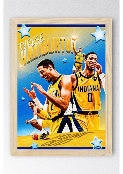 Tyrese Haliburton Çerçeveli Tablo - Basketbol Nba Posteri Tablo