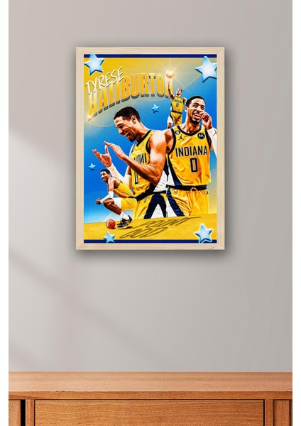 Tyrese Haliburton Çerçeveli Tablo - Basketbol Nba Posteri Tablo fiyatları