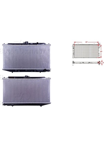 Su Radyatörü Brazing MT 327X668X16 Mm - 19010-PM4-004 Wisco - Honda Civic 1.6 88-92 Uyumlu
