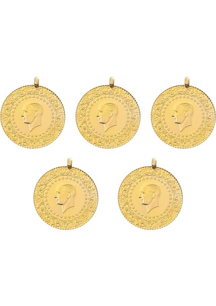 Eski Kulplu Ziynet Yarım Altın 5 Adet