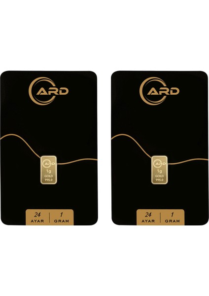 Ard 1 gr 24 Ayar Külçe Altın 2 Adet