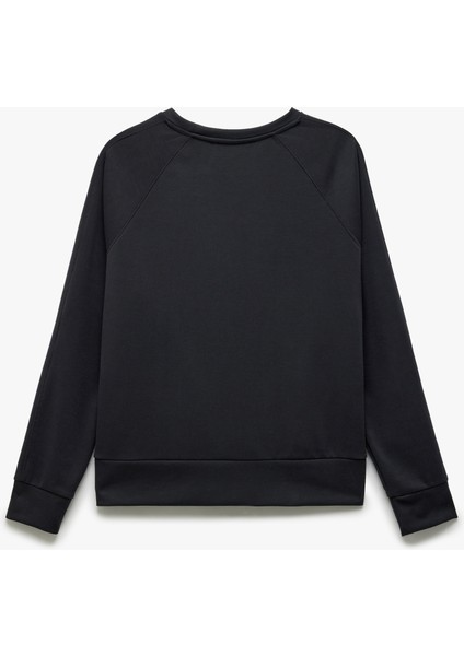 Yeni Sezon Modal Kumaş Rahat Kesim Uzun Kollu Bisiklet Yaka Kadın Basic Sweatshirt fırsatları