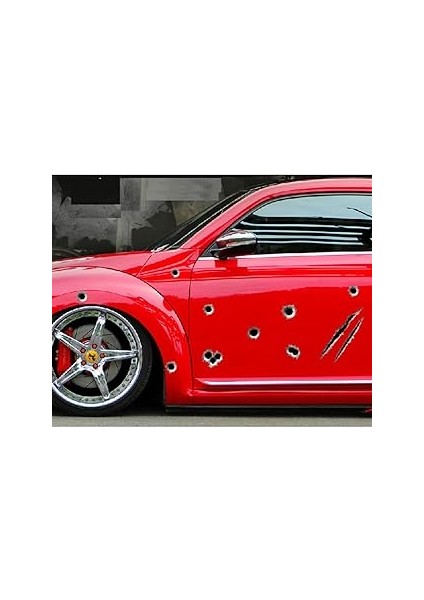 Mobee Araba Çıkartmaları 3D Kurşun Delik Sticker