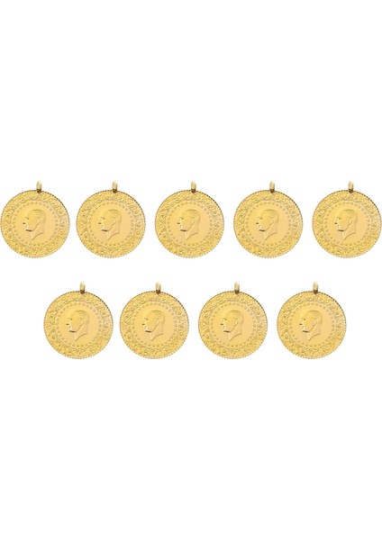 Eski Kulplu Ziynet Tam Altın 9 Adet