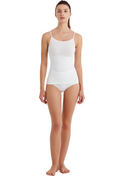 1481 BAYAN İLLUSİON BEYAZ KORSE ATLET fiyatları