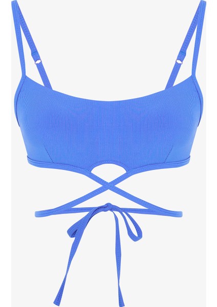 Ophelia Minimal Kesim Mavi Bikini Üstü