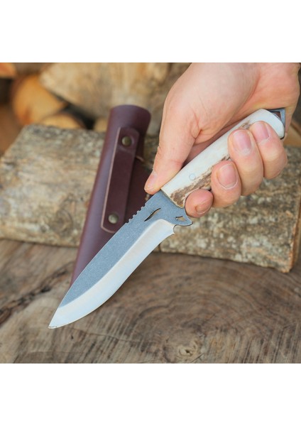 Bushcraft 25 cm - Geyik Boynuzu Sap fiyatları