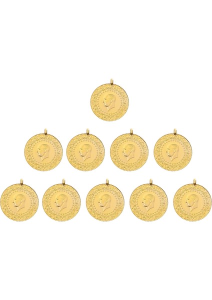 Yeni Kulplu Ziynet Tam Altın 10 Adet