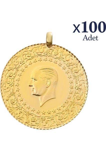 Yeni Kulplu Ziynet Çeyrek Altın 100 Adet