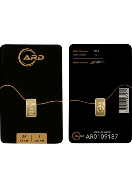 Ard 1 gr 995.0 24 Ayar Külçe Altın fiyatları