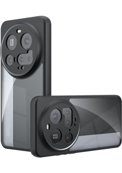 Xiaomi 15 Ultra Kılıf Roll Sert Mika Kamera Lens Korumalı Silikon Siyah