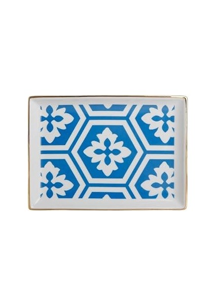 Morocco Desen2 Mavi Kahvaltı Tabağı 18CM