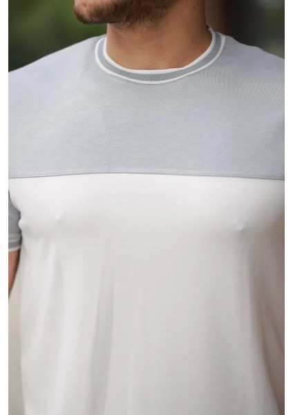 Erkek Parçalı Renk Kısa Kollu Tişört modelleri