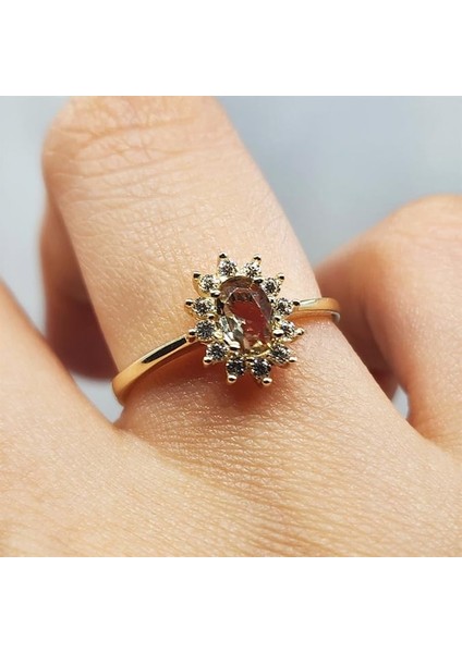 1,05CT Zultanit 0,30CT Pırlanta(Signty) Taşlı Anturajlı Vintage Tasarım Modern 925 Ayar Gümüş Yüzük modelleri