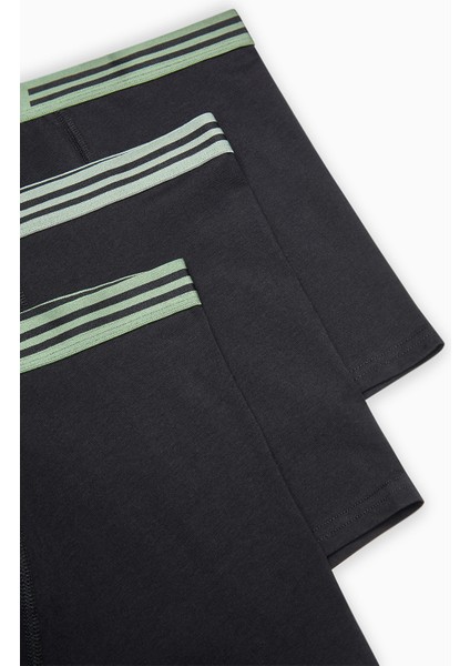 Erkek Black Line 3lü Çok Renkli Boxer