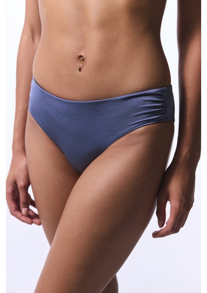 Gri Seashell Büzgülü Bikini Altı - Gamze Erçel Koleksiyonu modelleri