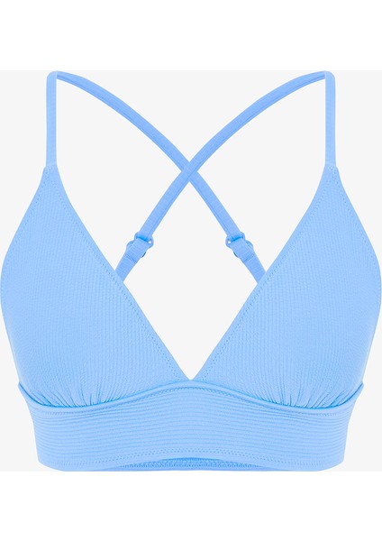 Mavi Bubble Bralette Bikini Üstü