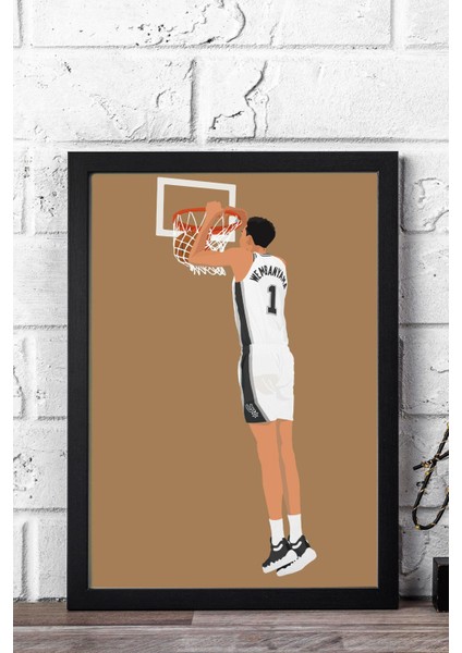 Victor Wembanyama Çerçeveli Tablo - Basketbol Nba Posteri Tablo