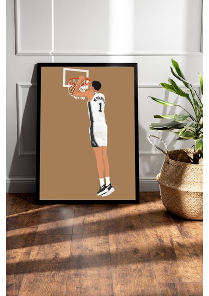 Victor Wembanyama Çerçeveli Tablo - Basketbol Nba Posteri Tablo fiyatları