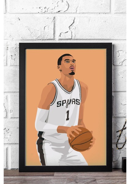 Victor Wembanyama Çerçeveli Tablo - Basketbol Nba Posteri Tablo