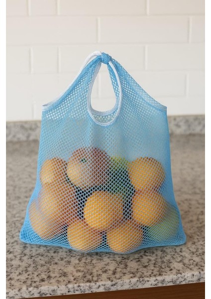 3'lü Pazar Filesi Seti 40X60 cm File Market Çantası Dayanıklı ve Yıkanabilir File Torba