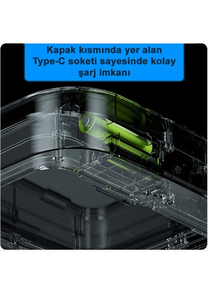 Sensörlü 22 Litre Çöp Kovası (Şarj Edilebilir Lityum Pilli) / GT-SC05 Beyaz indirimleri