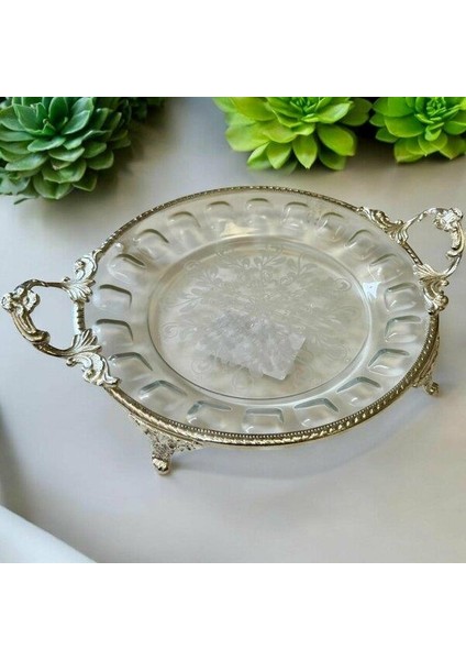Royking Ayaklı Yuvarlak Sunum Tabağı 24X19 CRS101-2