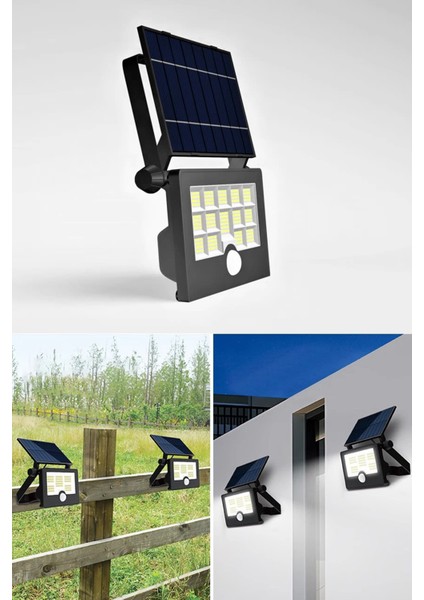 Solar Güneş Enerjili Hareket Sensörlü LED Projektör Lamba Katlanabilir ve Ayarlanabilir Tasarım fırsatları