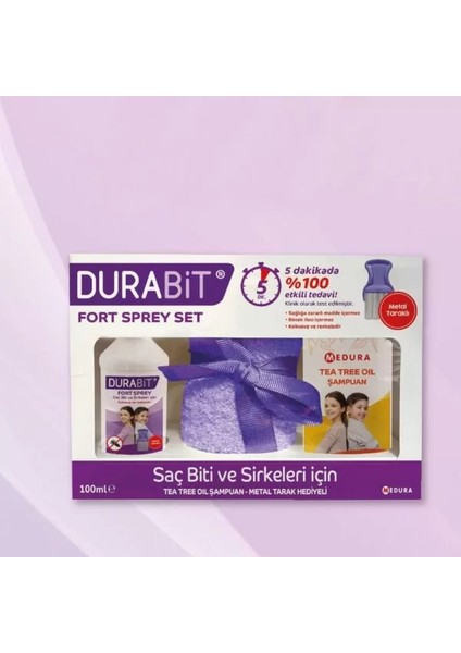 Medura Durabit Fort Bit Sprey Set 5dk Havlu Hediyeli