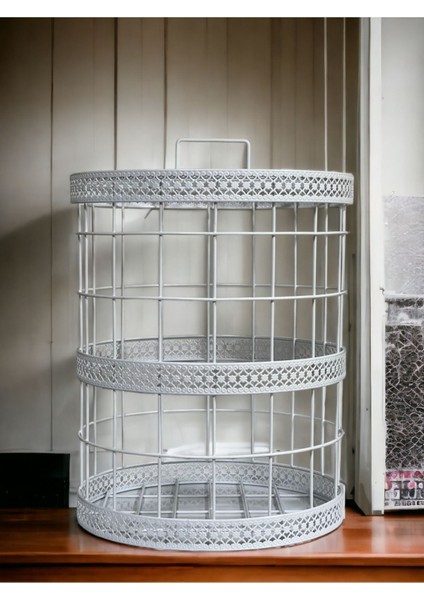 40 x 50 Çamaşır Sepeti Düzenleyici Çok Amaçlı Sepet 60 L Beyaz Metal modelleri
