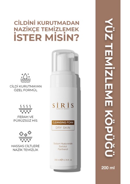 Kuru ve Hassas Ciltler İçin Yüz Temizleme Köpüğü