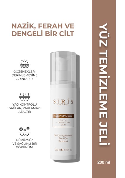 Yağlı ve Karma Ciltler İçin Yüz Temizleme Jeli