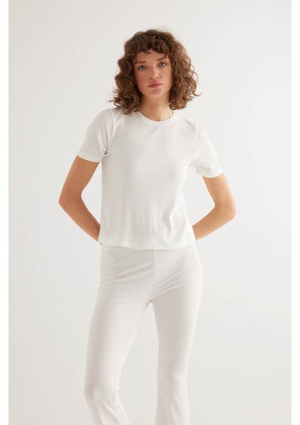 Kadın Modal Kaşkorse Kısa Kollu T-Shirt fiyatları