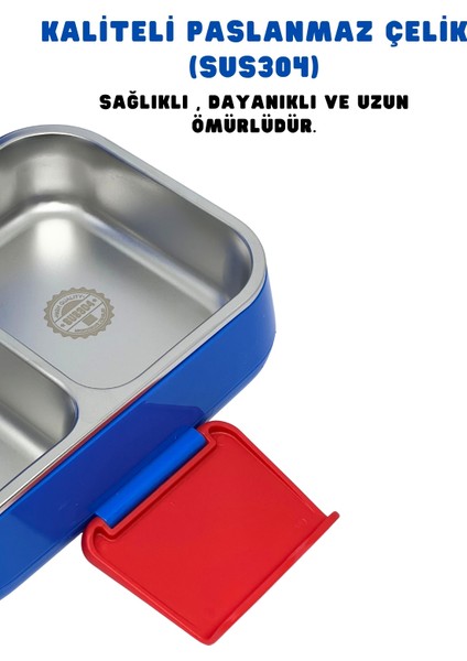 Bento 1030ML Lunchbox Hotwheels Lisanslı Tek Katlı 2 Bölmeli Paslanmaz Çelik Sefer Tası Yemek Kutu modelleri