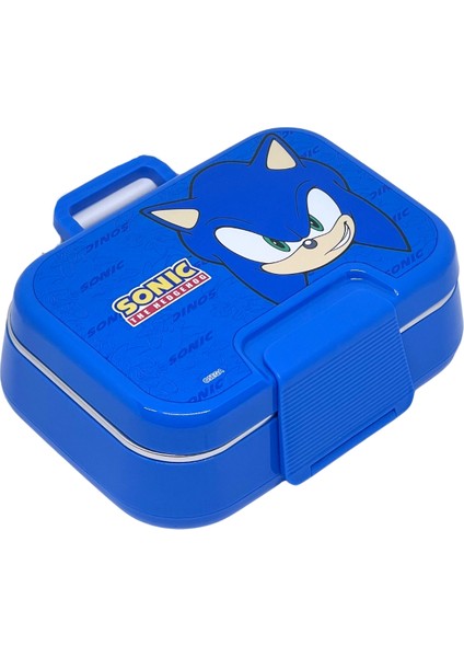 Bento 1030ML Lunchbox Sonic Lisanslı Tek Katlı 2 Bölmeli Paslanmaz Çelik Sefer Tası Yemek Kutu