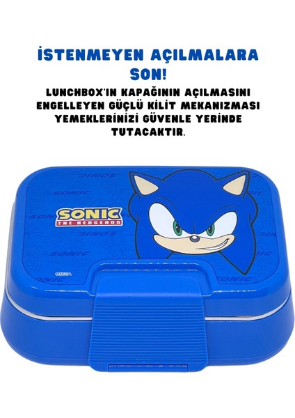 Bento 1030ML Lunchbox Sonic Lisanslı Tek Katlı 2 Bölmeli Paslanmaz Çelik Sefer Tası Yemek Kutu fiyatları