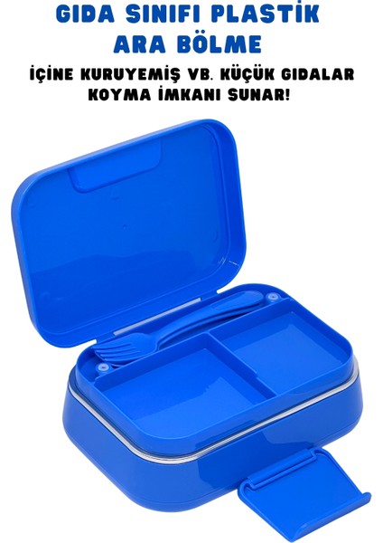Bento 1030ML Lunchbox Sonic Lisanslı Tek Katlı 2 Bölmeli Paslanmaz Çelik Sefer Tası Yemek Kutu modelleri