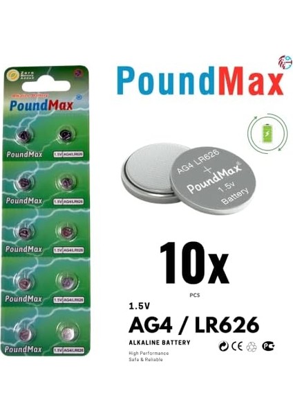 Alkaline AG4/LR626, 10'lu Paket fiyatları