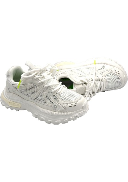 FY25-1959 Phlon Hafif Taban Bağcıklı Çocuk Spor Ayakkabı Beyaz