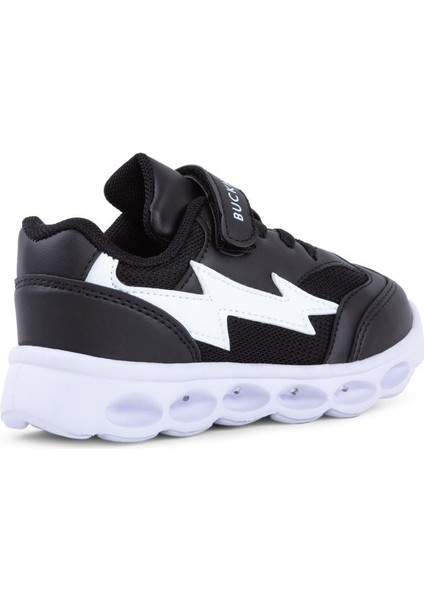 4431 Faster Işıklı Phlon Hafif Taban Cırtlı Çocuk Spor Ayakkabı Siyah modelleri