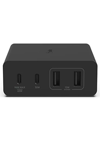 108W Gan USB Çoklu Şarj Istasyonu, 2 USB Type-C And 2 USB A Hızlı Masaüstü Şarj Istasyonu (Macbook, Pro, Air, Iphone, Pro, Max, Mini, iPad Pro, Air - Siyah) modelleri