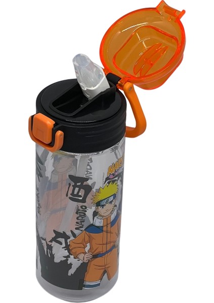 500ML Naruto Yumuşak Silikon Pipetli Kulplu Kilitlenebilir Su Matarası fiyatları