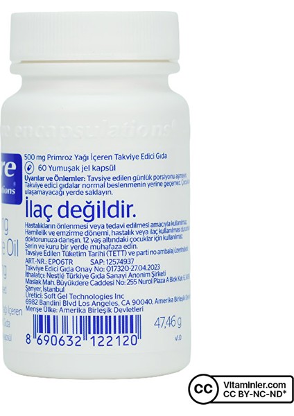 Evening Primrose Oil 60 Kapsül modelleri