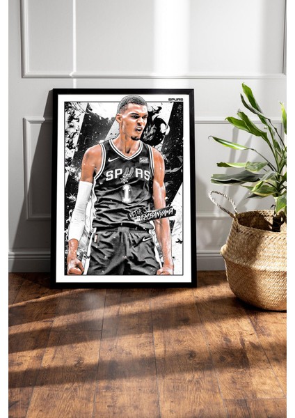 Victor Wembanyama Çerçeveli Tablo - San Antonio Spurs Nba Posteri Tablo fiyatları