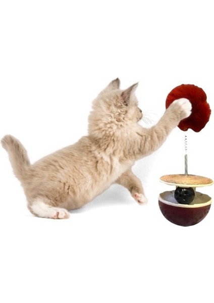 Interaktif Kedi Oyuncağı - Hacıyatmaz - Yaylı Tel - Tüylü Peluş - Tırmalama Ipi - Zilli Top fiyatları